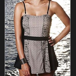 Black Lace Swim Dress